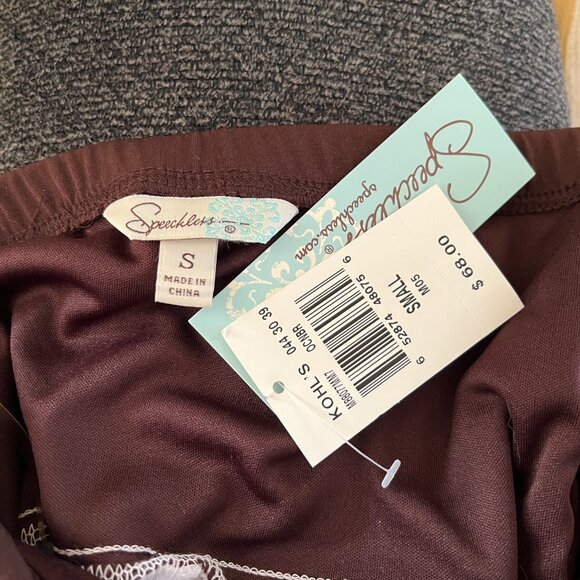 Speechless Brown & White Floral Halter Dress sz S NEW - Picture 5 of 9